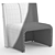 Modern Opulence Legacy Armchair 3D model small image 7