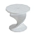 Sleek White Marble Side Table 3D model small image 2