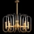 Elegant Brass Chandelier: Gaetano Sciolari 3D model small image 1