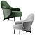 Modern Comfort: ANGIE Armchair by Minotti 3D model small image 1