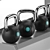 Gym-Tools Fitness Kettlebell Set 3D model small image 4