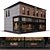 Brick & Wood Café Facade 3D model small image 4