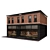 Brick & Wood Café Facade 3D model small image 6