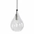 OMAR Pendant: Elegant Chrome & Clear Glass 3D model small image 1