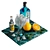 Stylish 6-Piece Cocktail Jin Set 3D model small image 2