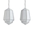 Elegant Glass Pendant Light 3D model small image 2