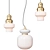 Anzazo Eddy: Elegant Hanging Pendant Light 3D model small image 1