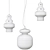 Anzazo Eddy: Elegant Hanging Pendant Light 3D model small image 2