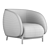 Cider Edition Curl Armchair: Sleek and Stylish Seat 3D model small image 4