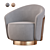 Elegant Giorgio Armchair 3D model small image 1