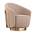 Elegant Giorgio Armchair 3D model small image 2