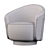 Elegant Giorgio Armchair 3D model small image 3