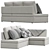 Gessen Corner Sofa: Stylish & Spacious 3D model small image 4