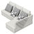Gessen Corner Sofa: Stylish & Spacious 3D model small image 5