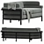 Modern Elegance: Contempo Sofa 3D model small image 3