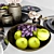 Modern 04-Piece Table Set 3D model small image 2