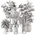 Ferm Living Bau Pot Large - Indoor Plant Set 3D model small image 7