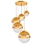 Golden Glass Pendant Light 3D model small image 1