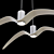 Brokis Night Birds White Pendant Light 3D model small image 1