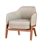 Elegant Macaron Armchair for Chic Comfort 3D model small image 2