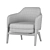 Elegant Macaron Armchair for Chic Comfort 3D model small image 6