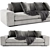 Verzelloni Holden 2-Seater Sofa 3D model small image 1