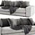 Verzelloni Holden 2-Seater Sofa 3D model small image 2