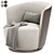 Elegant BLUES Armchair by Turri 3D model small image 1