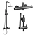 Lusso Matte Black Faucets & Shower Set 3D model small image 4