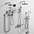 Smesiteli Bagnolux Steel Bathroom Faucet & Shower 3D model small image 5