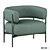 Sleek CINI Armchair: HC28 Cosmo 3D model small image 3