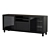 Modern Black TV Cabinet with Drawers | BESTÅ 3D model small image 1