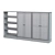 Gray Glass Door Storage Combo: HAVSTA 243x37x134 cm 3D model small image 2