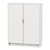 Modernist Morliden: White Bookcase with Glass Doors 3D model small image 1