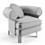 Elegant Minotti Mattia Swivel Armchair 3D model small image 3