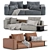 Elegant Westside Poliform Modular Sofa 3D model small image 1