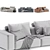 Elegant Westside Poliform Modular Sofa 3D model small image 7