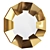 Darian Gold Mirror: Elegant Reflection in Gold 3D model small image 1