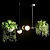 Elegant Hanging Plant Pendant Light 3D model small image 2