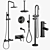 Lusso Luxe Bathroom Set: Faucets & Shower Essentials 3D model small image 6