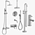 Lusso Luxe Bathroom Set: Faucets & Shower Essentials 3D model small image 7