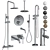 Lusso Luxe Bathroom Set: Faucets & Shower Essentials 3D model small image 8