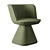 Sleek Allure O Table & Flair O Chair Set 3D model small image 5