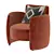 Elegant Lyon Armchair by Crate and Barrel 3D model small image 3