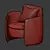 Elegant Lyon Armchair by Crate and Barrel 3D model small image 5