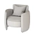 Elegant Lyon Armchair by Crate and Barrel 3D model small image 6