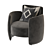 Elegant Lyon Armchair by Crate and Barrel 3D model small image 7