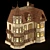 Wooden Dollhouse Villa 3D model small image 4