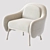 Italian-made White Wood Armchair by Celestino 3D model small image 3