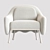 Italian-made White Wood Armchair by Celestino 3D model small image 5